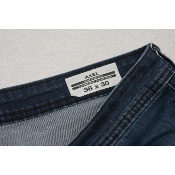 Buffalo David Bitton Axel Buckle Slim Straight Stretch Denim Jeans Mens 38 x 30 - Picture 6 of 8